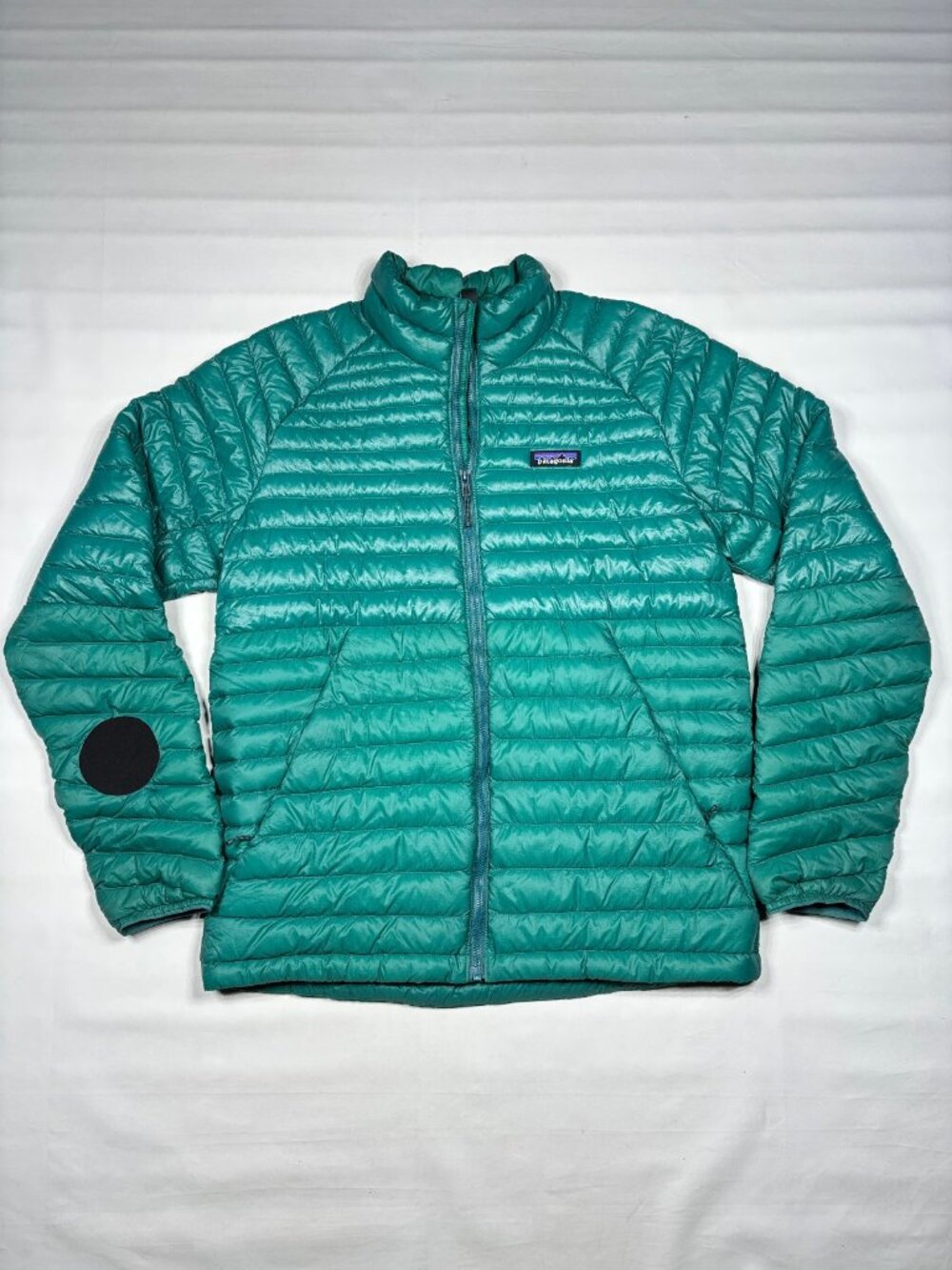 Patagonia AlpLight NetPlus Goose Down Jacket Men M Borealis Green Puffer 85540